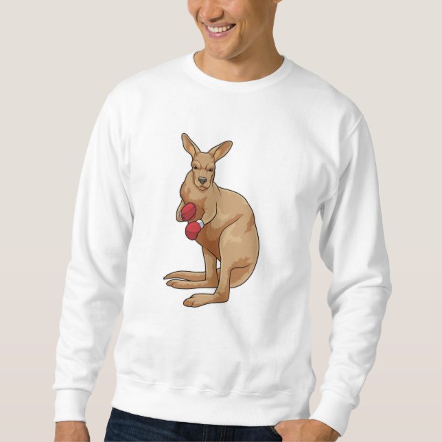 Kangaroo as Boxer with Boxing gloves Sweatshirt (Front)