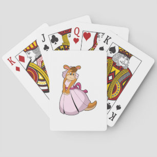 Kangaroo as Bride with Wedding dress Playing Cards