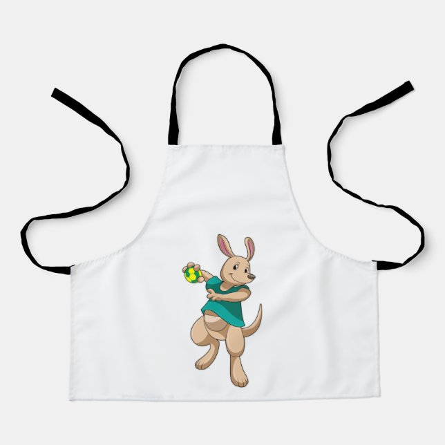 Kangaroo as Handball player with Handball Apron (Front)