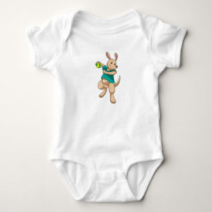 Kangaroo as Handball player with Handball Baby Bodysuit