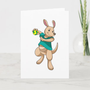 Kangaroo as Handball player with Handball Card