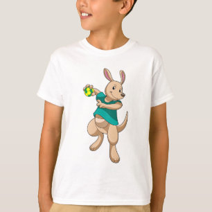 Kangaroo as Handball player with Handball T-Shirt