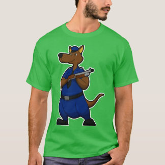 Kangaroo as Police officer with Gun T-Shirt
