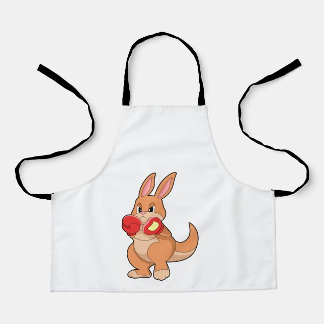 Kangaroo at Boxing with Boxing gloves Apron (Front)