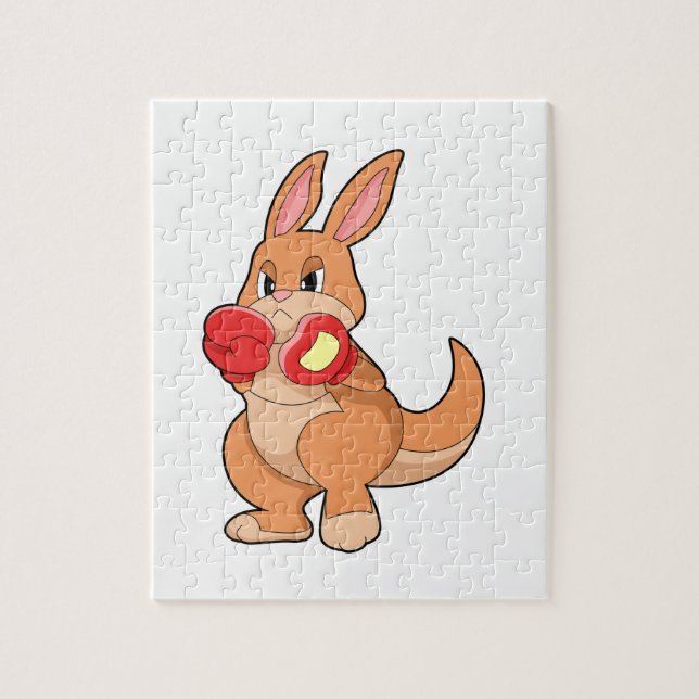 Kangaroo at Boxing with Boxing gloves Jigsaw Puzzle (Vertical)