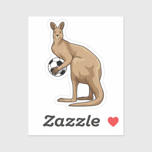 Kangaroo at Soccer Sports (Sheet)