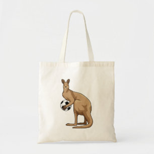 Kangaroo at Soccer Sports Tote Bag