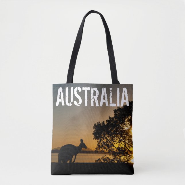 Kangaroo at sunset in Australia Tote Bag (Front)