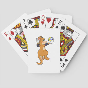 Kangaroo at Volleyball Sports Playing Cards