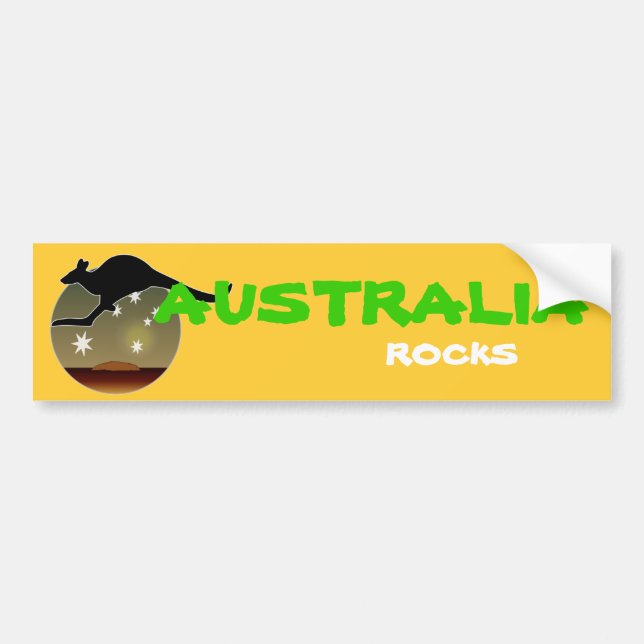 Kangaroo Aussie Icon Bumper Sticker (Front)