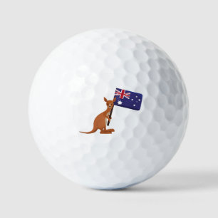 kangaroo australia flag golf balls