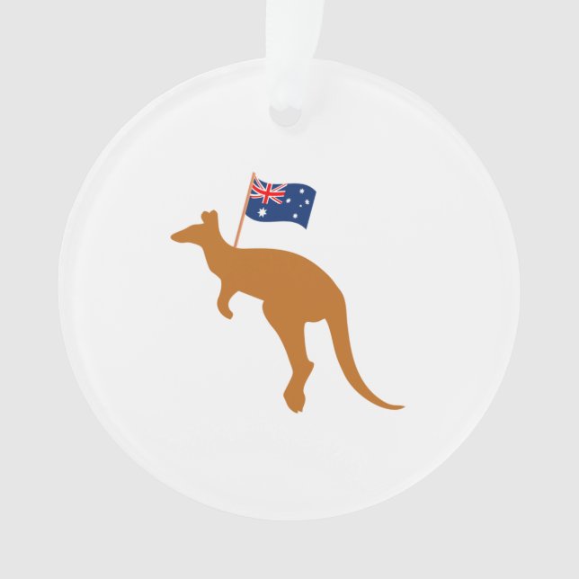 kangaroo australia flag ornament (Front)