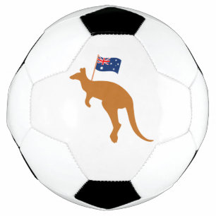 kangaroo australia flag soccer ball