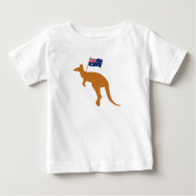 kangaroo australia flag white