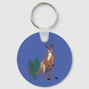 Kangaroo, Australian Animals  Keychain