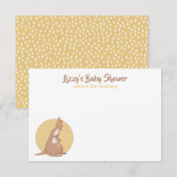 Kangaroo Baby Shower Yellow Advice for Mommy