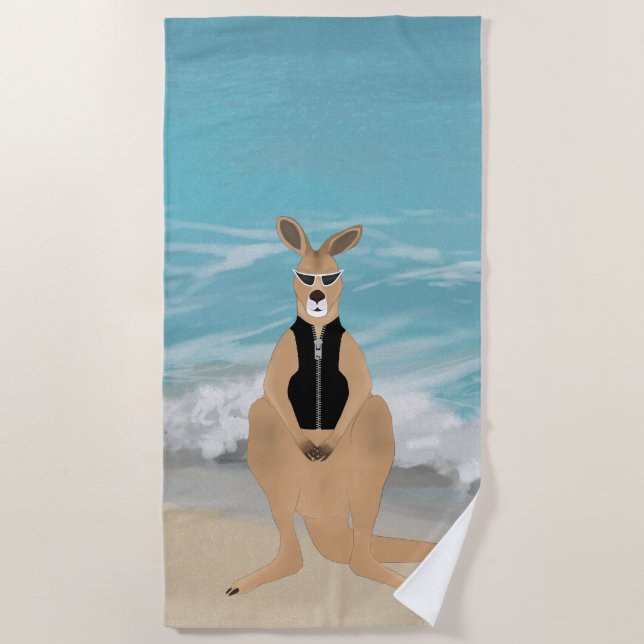 Kangaroo Beach Towel (Front)