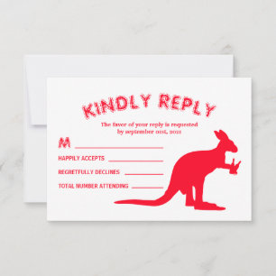 Kangaroo Beer, Australian Christmas Party RSVP Card