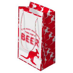 Kangaroo Beer, Australian Christmas Party Small Gift Bag
