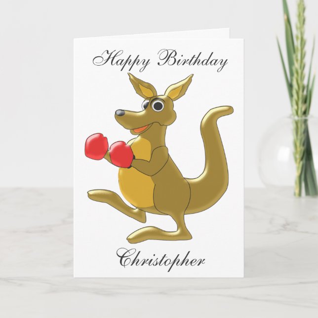 Kangaroo Birthday Card (Front)