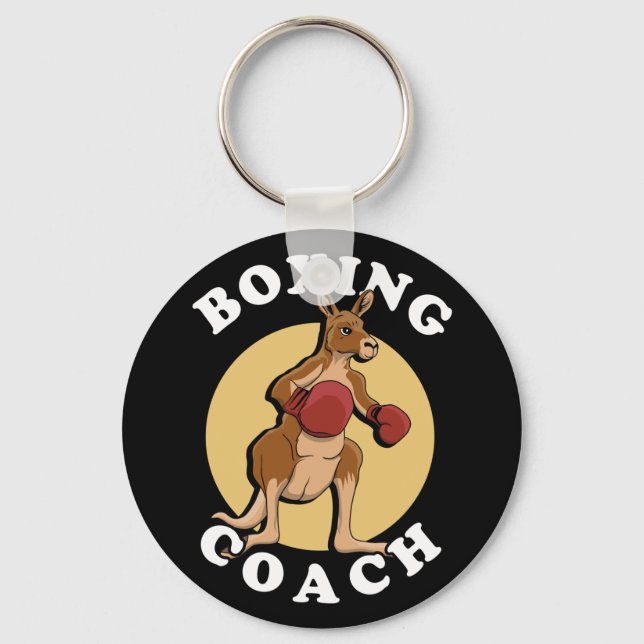 Kangaroo Boxing Coach Keychain (Front)