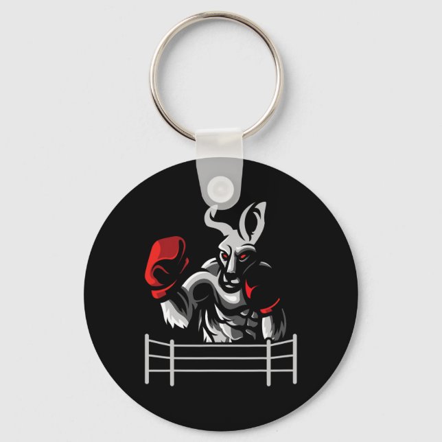 Kangaroo - Boxing Kickboxer Boxer Kickboxing Fan  Keychain (Front)