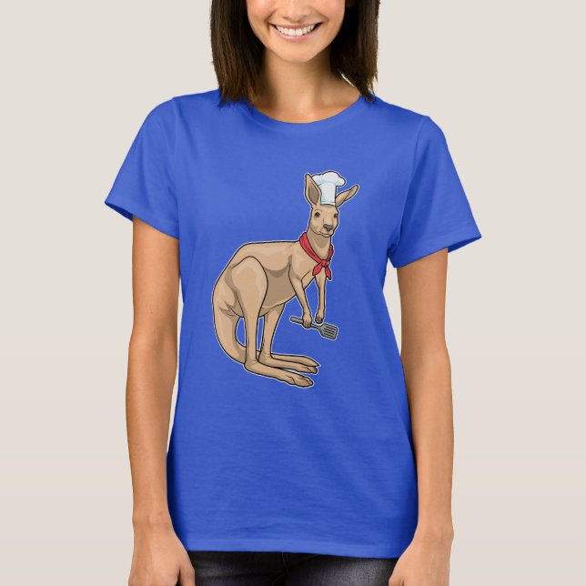 Kangaroo Chef Spatula Cook T-Shirt (Front)