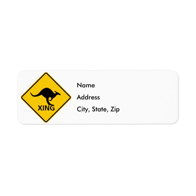 Kangaroo Crossing Highway Sign (Front)