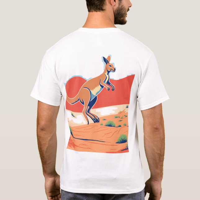 Kangaroo Design  T-Shirt (Back)