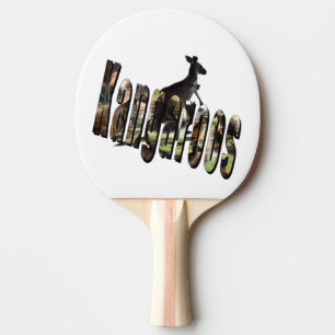 Kangaroo Dimensional Logo And Roo, Ping Pong Paddle