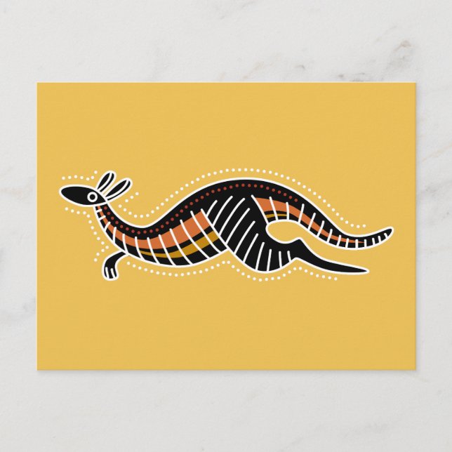 Kangaroo Dotted Design Postcard (Front)