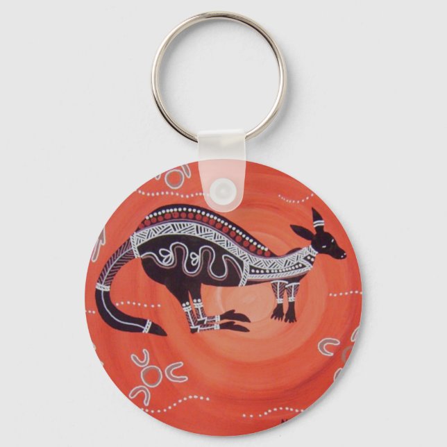 Kangaroo Dreaming Keychain (Front)