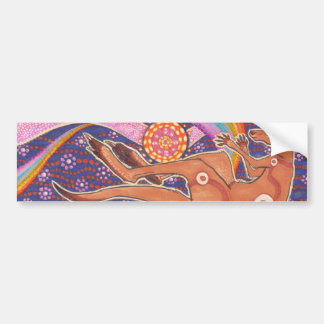 Kangaroo Dreaming the Dawn Bumper Sticker