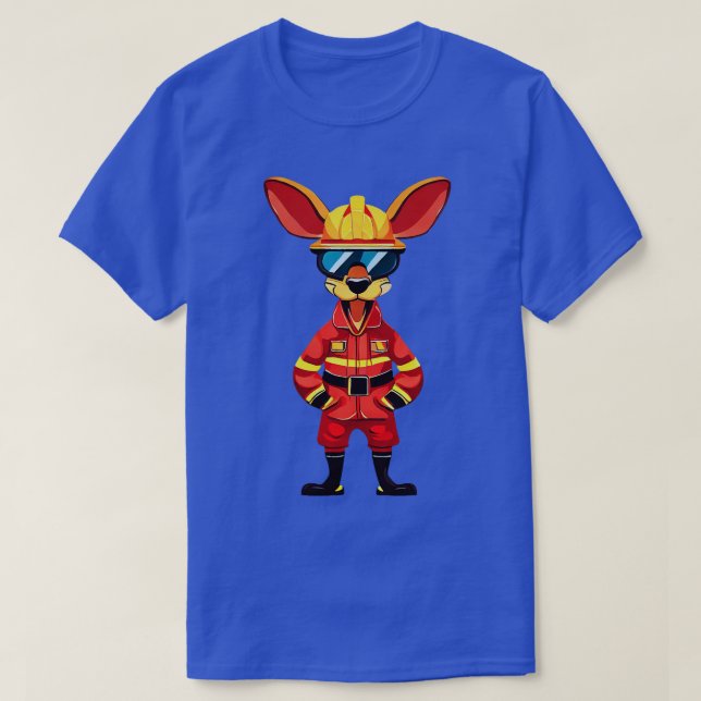 Kangaroo Fireman T-Shirt (Design Front)