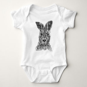 kangaroo gday mate baby bodysuit