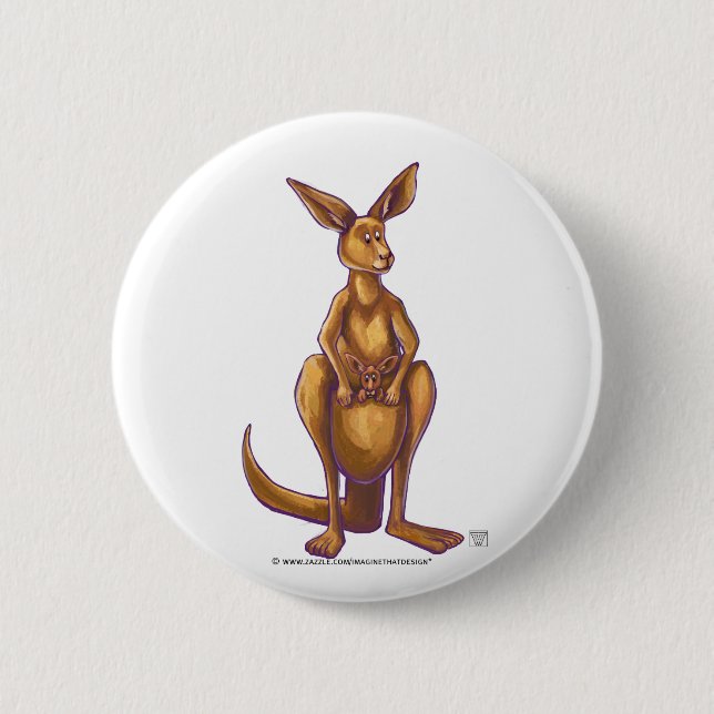 Kangaroo Gifts & Accessories 2 Inch Round Button (Front)