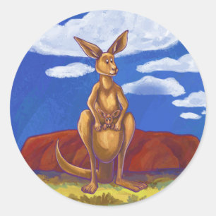 Kangaroo Gifts & Accessories Classic Round Sticker