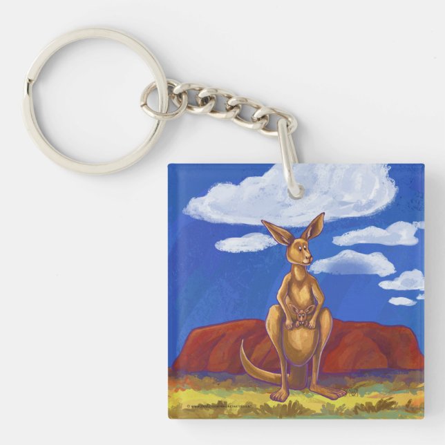 Kangaroo Gifts & Accessories Keychain (Front)