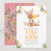 Kangaroo Girl Birthday