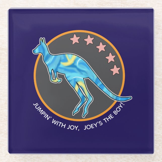 kangaroo glass coaster (Front)