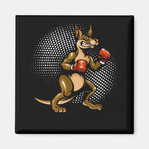 Kangaroo Humour Boxer Animal Fun Boxing Magnet