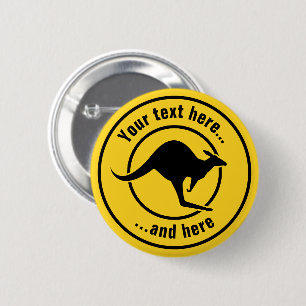 Kangaroo Icon 2 Inch Round Button