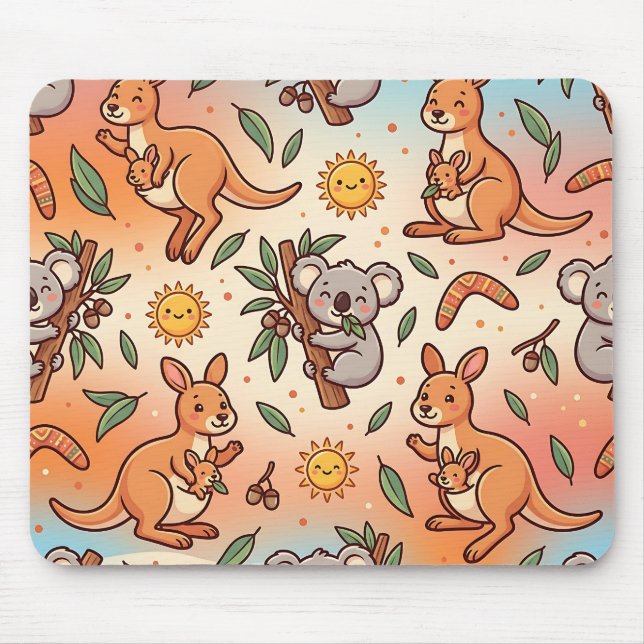 Kangaroo Koala Outback Mousepad (Front)