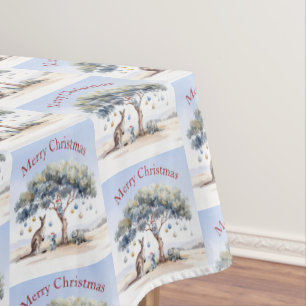 Kangaroo Koalas Platypus Christmas Gumtree Baubles Tablecloth