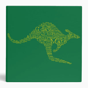 Kangaroo made of Australian slang Binder
