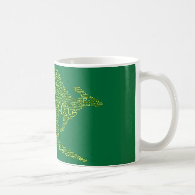 Kangaroo made of Australian slang Coffee Mug (Right)