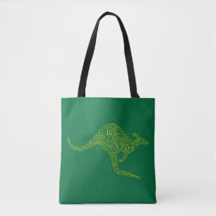 Kangaroo made of Australian slang Tote Bag