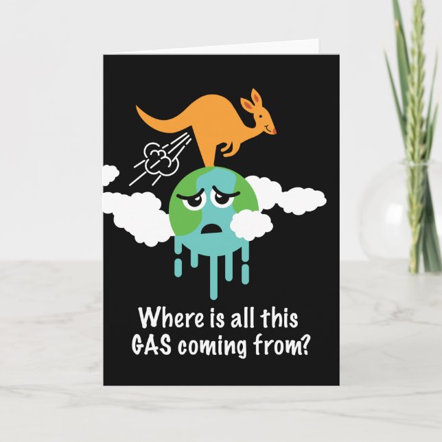 Kangaroo Methane Fart Card (Front)