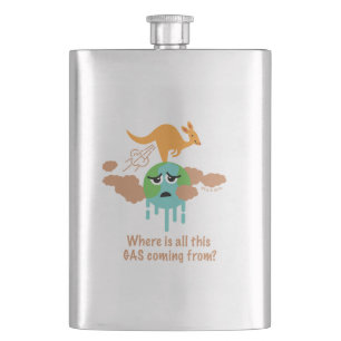 Kangaroo Methane Fart Hip Flask