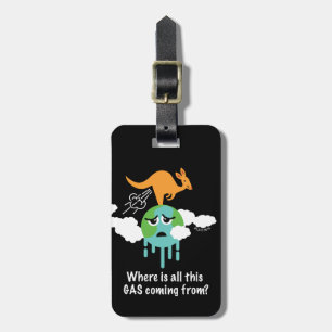 Kangaroo Methane Fart Luggage Tag